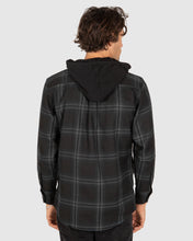 Load image into Gallery viewer, UNIT CHESTER MENS HOODED FLANNEL SHIRT