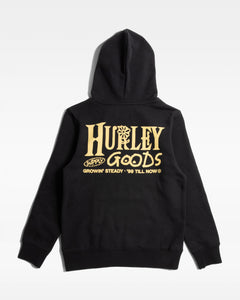 HURLEY SUNS OUT YOUTH BOYS FLEECE PULLOVER HOODIE - BLACK